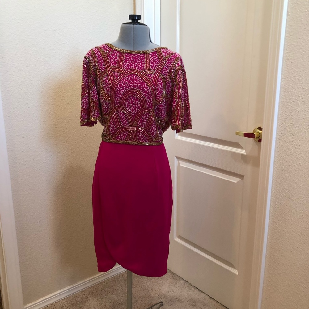 Virgo’s Lounge Beaded Tulip Hem Dress